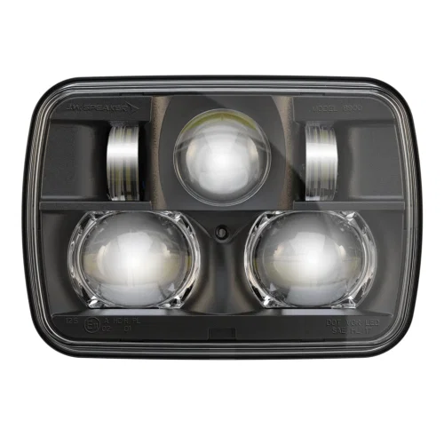0554491 – JW SPEAKER Headlight Assembly, LED Bulb High and Low Beam Clear Bulb Clear Polycarbonate Lens Black Aluminu...